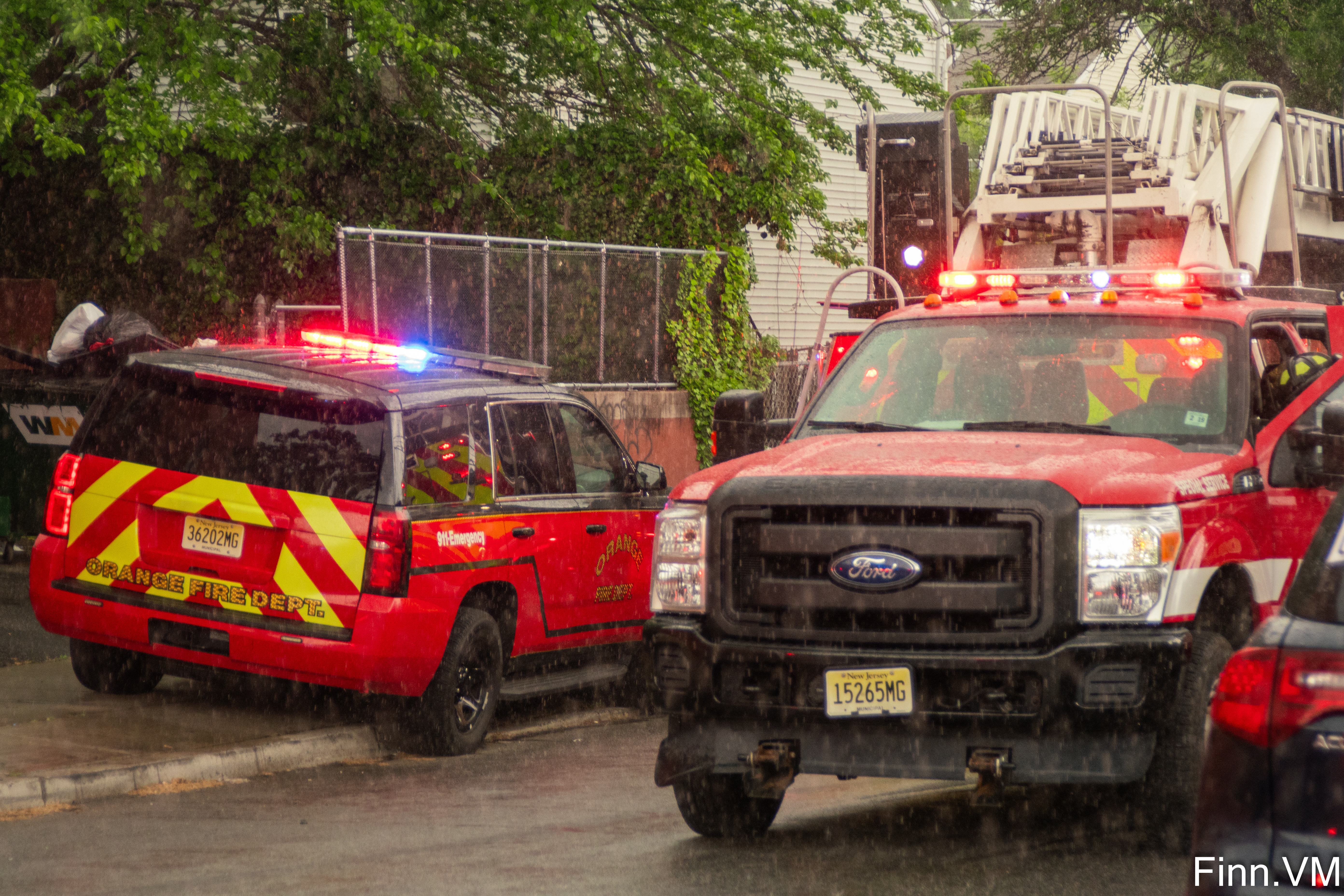 On May ninth the Orange Fire Department, additional companies from Essex County and the Bell and Sirens Club responded to 128 Hickory Street in the City of Orange for a commercial structure fire, the business is a automotive scrap and recycling company. City of Orange advised the county of a third alarm fire at ~12:28 and at that point mutual aid had been started and more was being toned out. (This information is the best of my knowledge from my time on the incident, please inform me if there ar